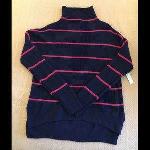NWT Abound Navy and Pink Stripe Sweater